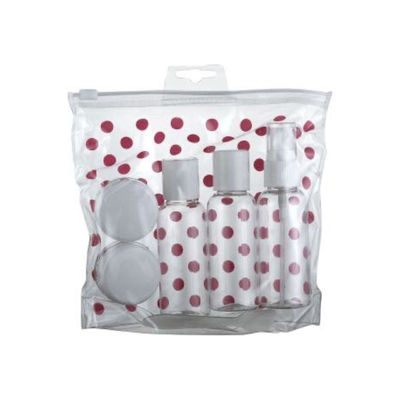 7pcs botellas vacías cosméticas portátiles kits de viaje para aerolíneas aceptable logotipo del cliente