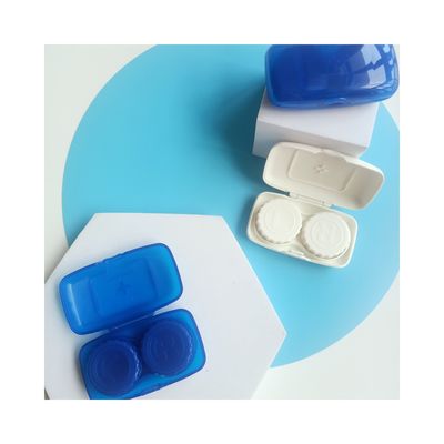 Material de plástico PP Estructura de la lente de contacto Casilla Forma cuadrada para el almacenamiento de estilo simple