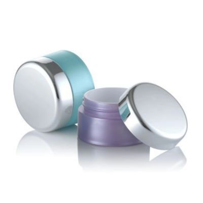 Collar de plástico 3ml 5ml Jarrón de crema de PP de doble capa para cuidado facial en colores personalizados