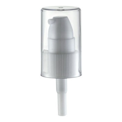 Bomba de tratamiento de plástico de cubierta plana completa para el cuidado de la piel Entrega rápida 18/410 Bomba de crema Spray