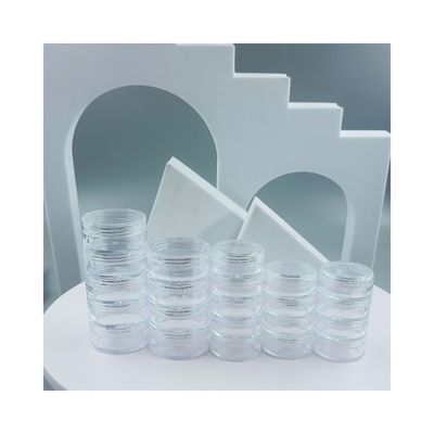 Capas Opcionales Capas de 5 ml 10 ml Jar de crema de plástico en colores personalizados y capas para PS