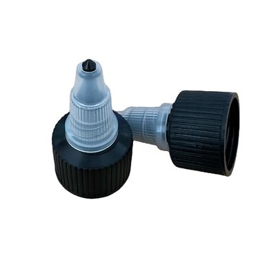 Color personalizado Entrega rápida 24/410 tapa de punta de tornillo con costilla para botella de gel de pegamento