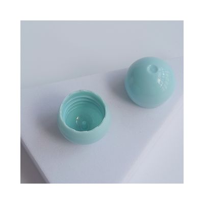 18/410 Perfume de lujo no rellenable Botella de perfume redonda con tapa en forma de bola de color