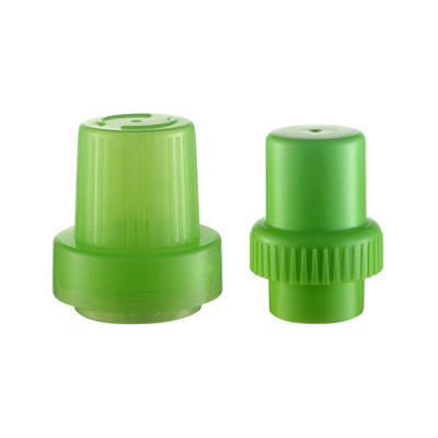36 mm 58 mm PP Dentador de plástico para ropa de limpieza tapa de medición tapa de botella verde para 48/400 botellas