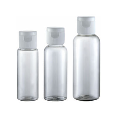 Botellas de plástico transparente PET con tapa de doble tapa a prueba de niños 25 ml/30 ml/50 ml