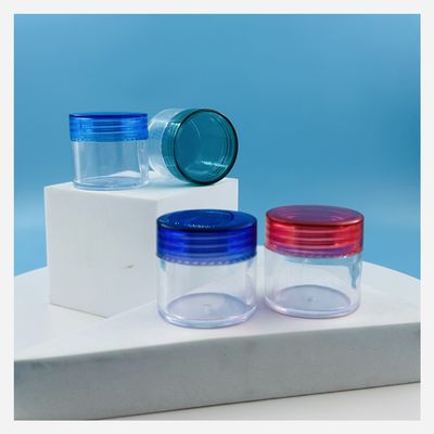 Contenedor de cosméticos de 20 ml Jarrón vacío PS Jarrón de plástico claro con tapa