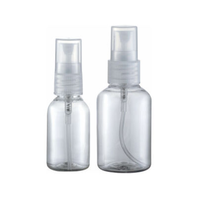 Botella de PET transparente para cosméticos industriales 30 ml 50 ml con pulverizador de niebla fina y color personalizado