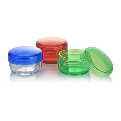 Jarrón de crema facial de color personalizado 15ml Jarrón de plástico PET para jarrón cosmético vacío