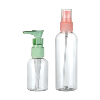 Material base PET Botellas de plástico portátiles de 50 ml con bomba de loción