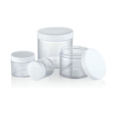 Jarrón vacío de plástico de 30 ml, 50 ml, 100 ml y 200 ml Jarrón de crema transparente con material de cuello PS