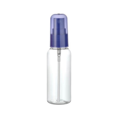 Color personalizado Botella de PET de 50 ml Botella de pulverizador de plástico con pulverizador de niebla fina 20/410